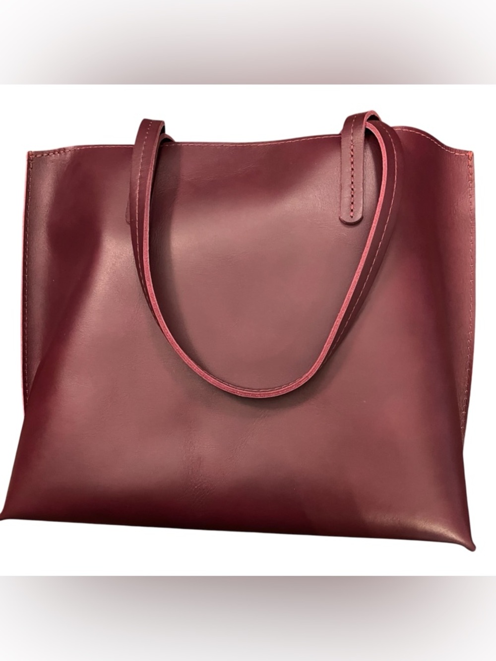 Portland Leather August Tote Bag in Lollipop - Picture 4 of 7